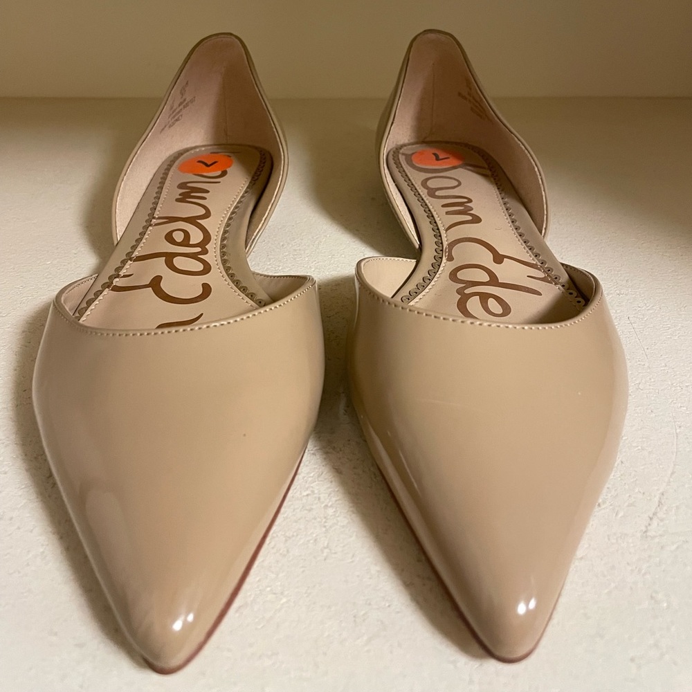 Nude Patent Leather Flats by Sam Edelman in Size 7 - never worn!